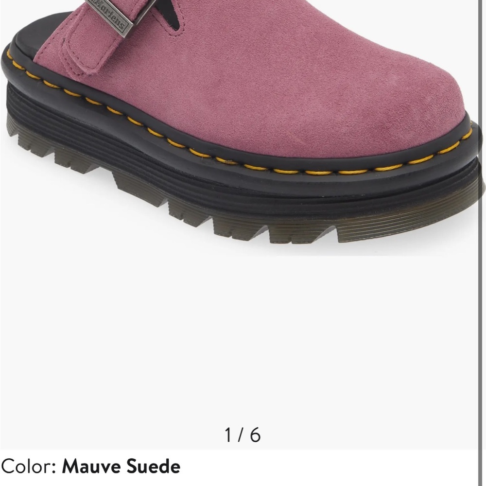 Dr Martens Zebzag Suede Slingback Platform Mule size 10 NEW - Picture 3 of 15